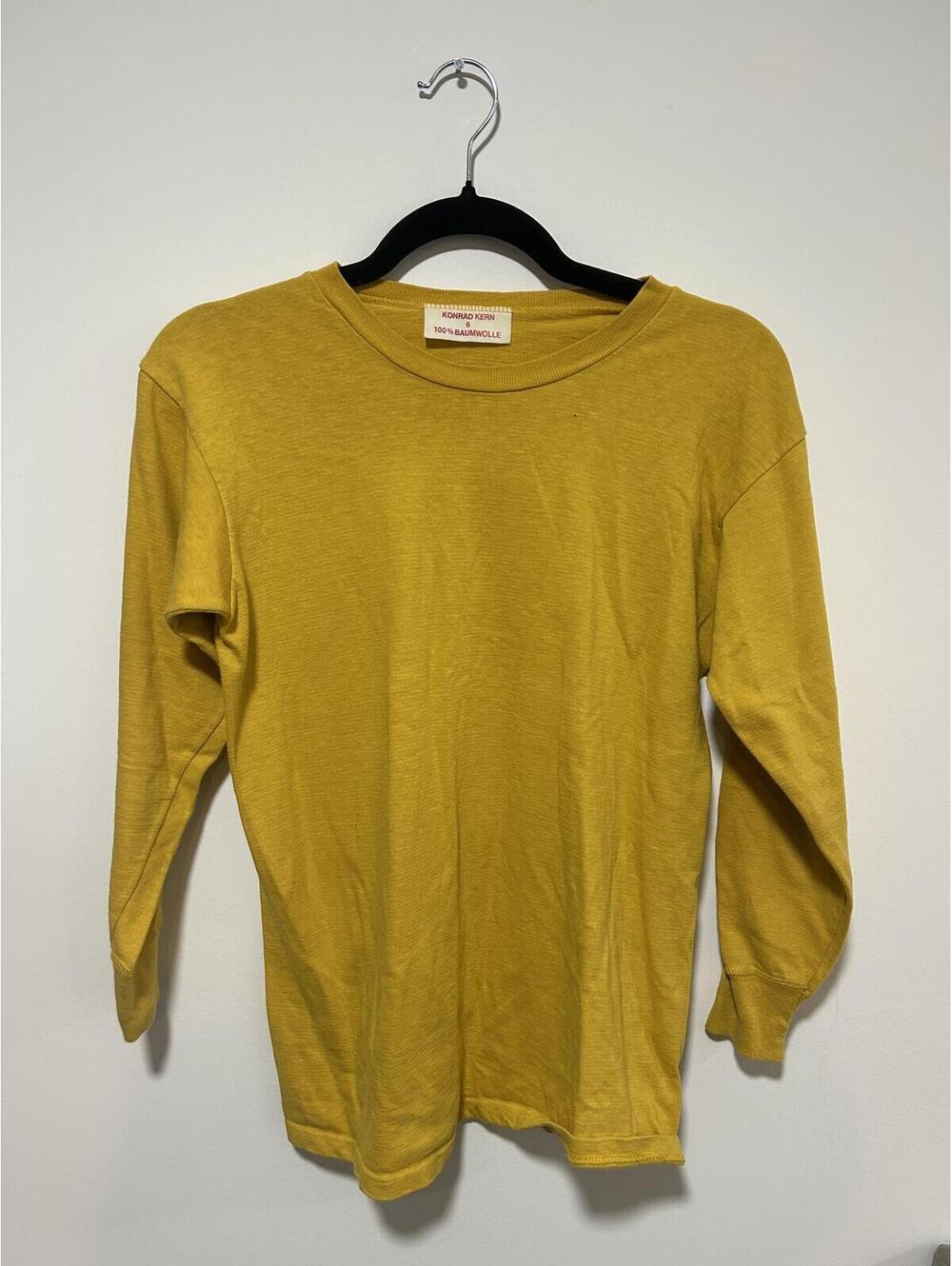 Vintage Mustard Konrad Kern 6 100% Baumwolle Long Sleeved Shirt